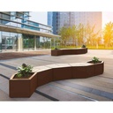 BANQUETTE LE CAIRE STRATIFIÉ COMPACT FINITION "CHÊNE CLAIR"