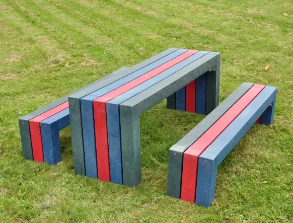 Banc pour enfants CALERO bleu/rouge/vert 150x28x34 cm