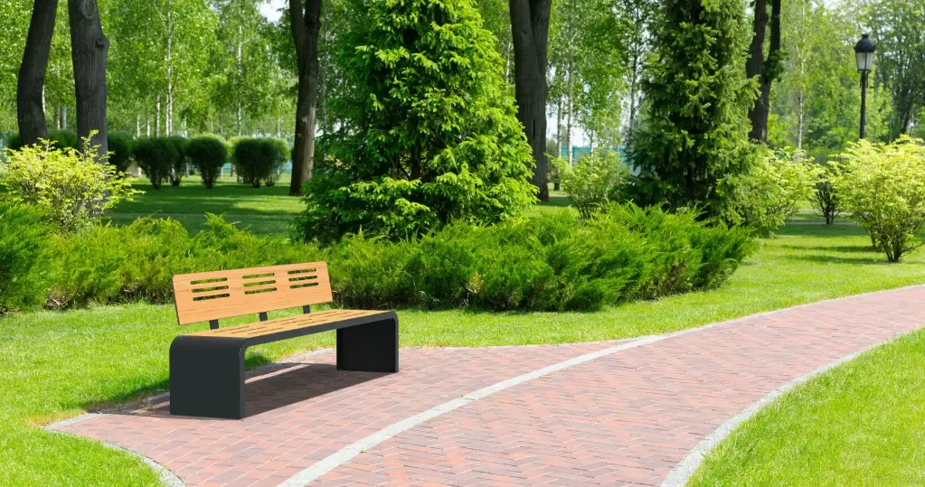 BANC NEW YORK L2000MM METAL GRIS RAL 7016 HPL AJOURE CHENE CLAIR