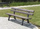 Banc PROVENCE avec dossier avec dossier marron 45/90x60x200 cm