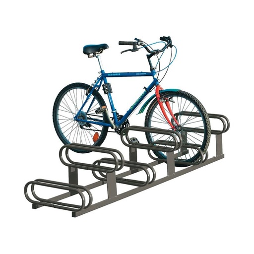 [204711] SUPPORT VÉLOS EMPLACEMENTS DÉCALÉS - 6 PLACES 