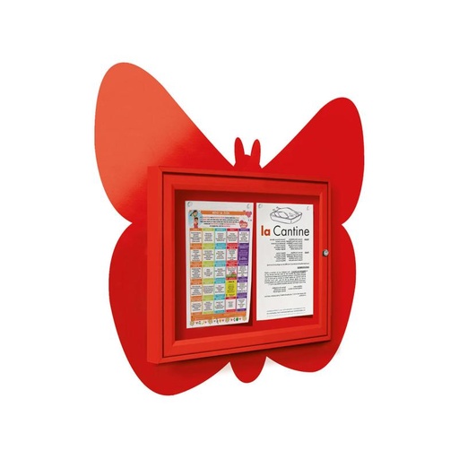 [405026] VITRINE THÉMATIQUE DÉCOR PAPILLON - 2 A4