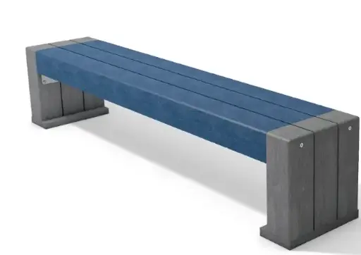 [5000010] Banc pour enfants CALERO gris/bleu 150x28x34 cm